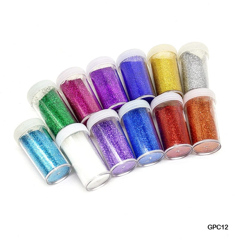 MG Traders Glitter Powder Glitter Powder 12 Color (Gpc12)