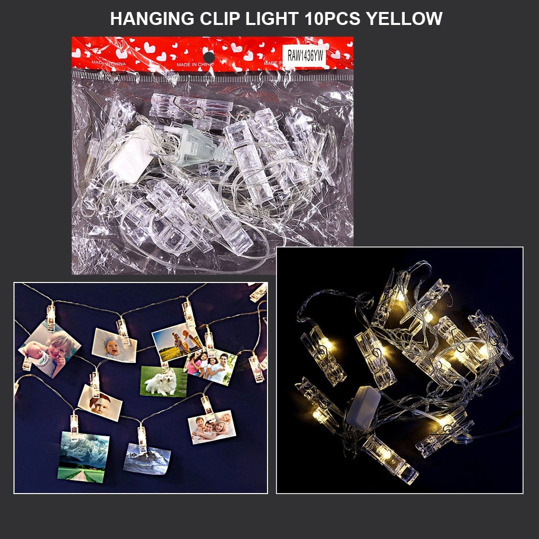 Ravrai Craft - Mumbai Branch Lights Hanging Clip Light 10Pcs Yellow