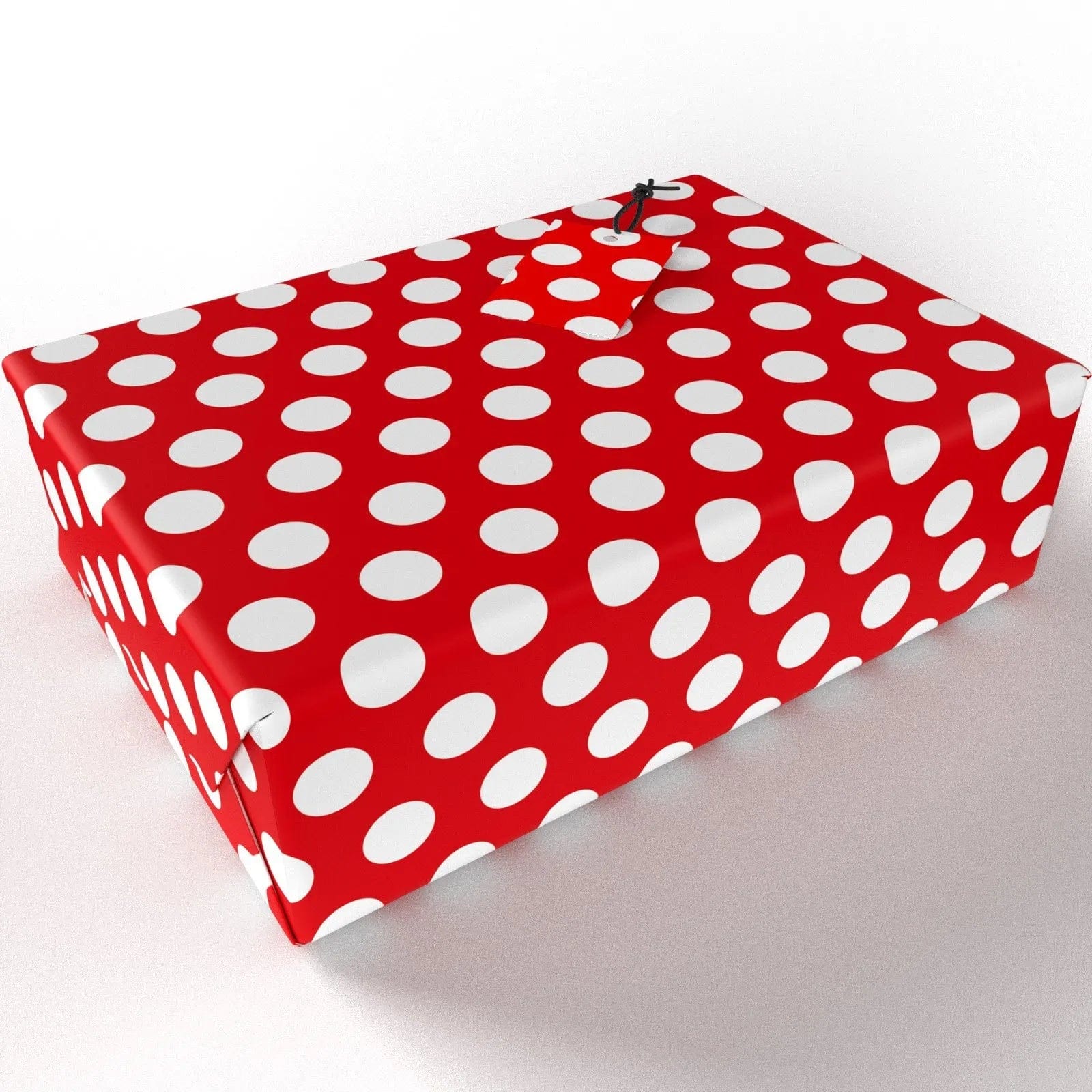 Honesty papers Wrapping Paper Polka Dots Wrapping Paper - Pack of 1, Red with White Dots, 28x19 Inch