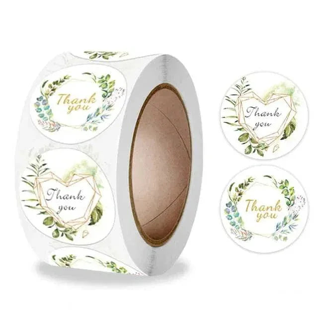 (JUMBO ROLL) Thank you labels for your small business (500 Labels) 1 i