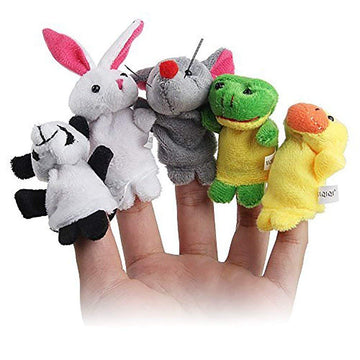 Inkarto Adorable Fabric Animal Finger Puppets for Kids - Assorted design