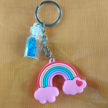 Cute Cartoon Rainbow Shaped Keychain Single Pc