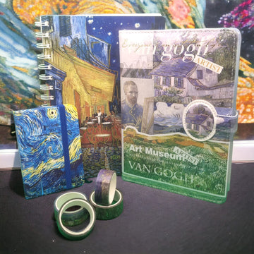 Van Gogh Journaling Combo Stationery kit with 2 Diary I 1 Journal I 4 Washi tape
