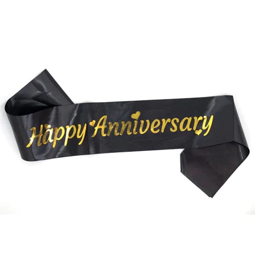 Inkarto Happy Anniversary Party Sash For Women Free size- Birthday sash, anniversary sash, congratulation sash
