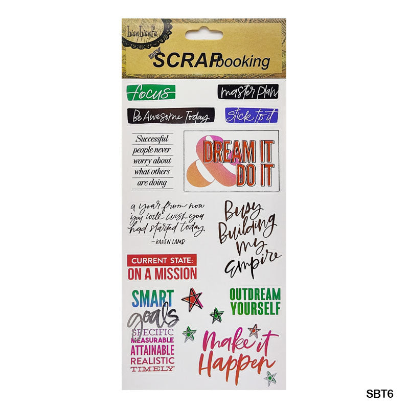 Inkarto Motivational Stickers SBT6 Get Creative with Our Unique Scrapbooking and laptop Sticker (Pack contan 1 Sheet)