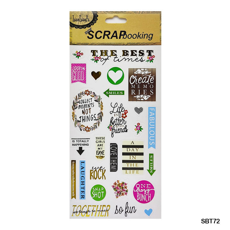 Inkarto Motivational Stickers SBT75 Get Creative with Our Unique Scrapbooking and laptop Sticker (Pack contan 1 Sheet)