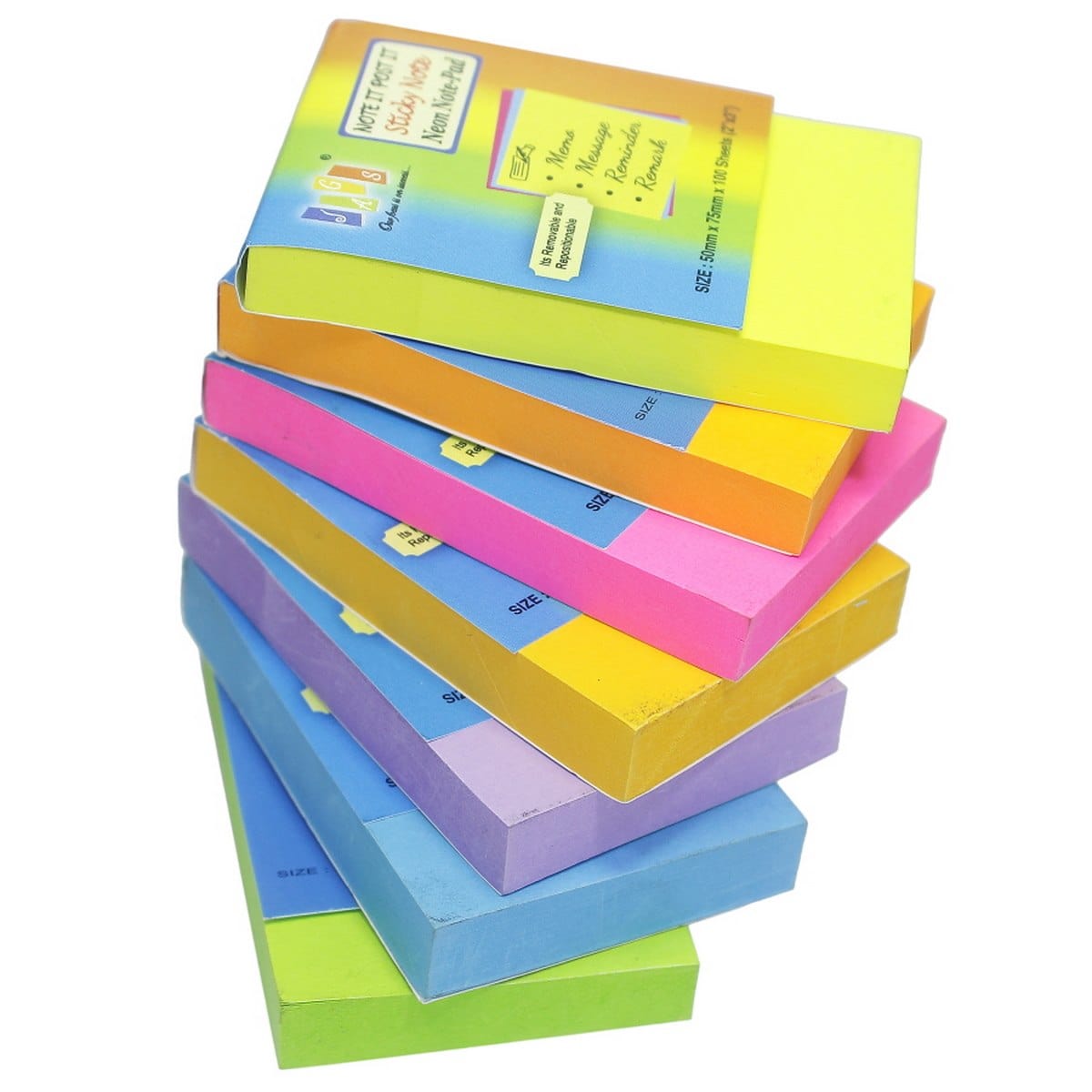 Inkarto Sticky Notes Neon Sticky Note Pad (Pack Of 1 unit)