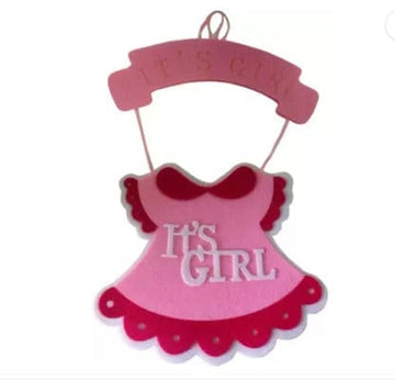 It’s Girl - baby felt hanging dress for baby shower/baby arrival