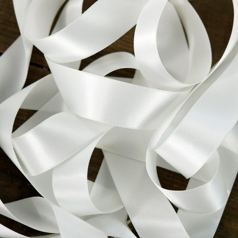 Jaferjee kikabhai unwala-9819311488 Premium 1.5 inch double faced satin ribbon (Pastel color)-  Matt White