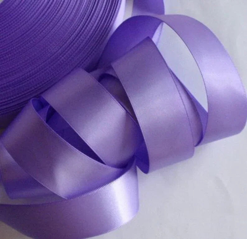 Jaferjee kikabhai unwala-9819311488 ribbon Premium Pastel double faced satin ribbon (1.5 inch)- Lavender