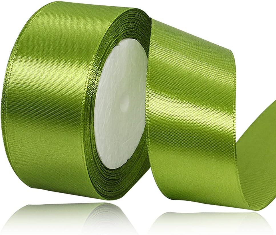 Jaferjee kikabhai unwala-9819311488 ribbon Premium Pastel double faced satin ribbon (1.5 inch)- Olive Green