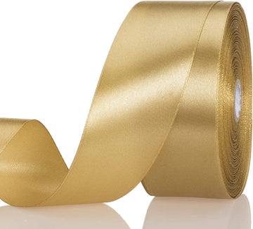 Jaferjee kikabhai unwala-9819311488 ribbons Premium satin ribbon (1.5 Inch) - Champagne Golden