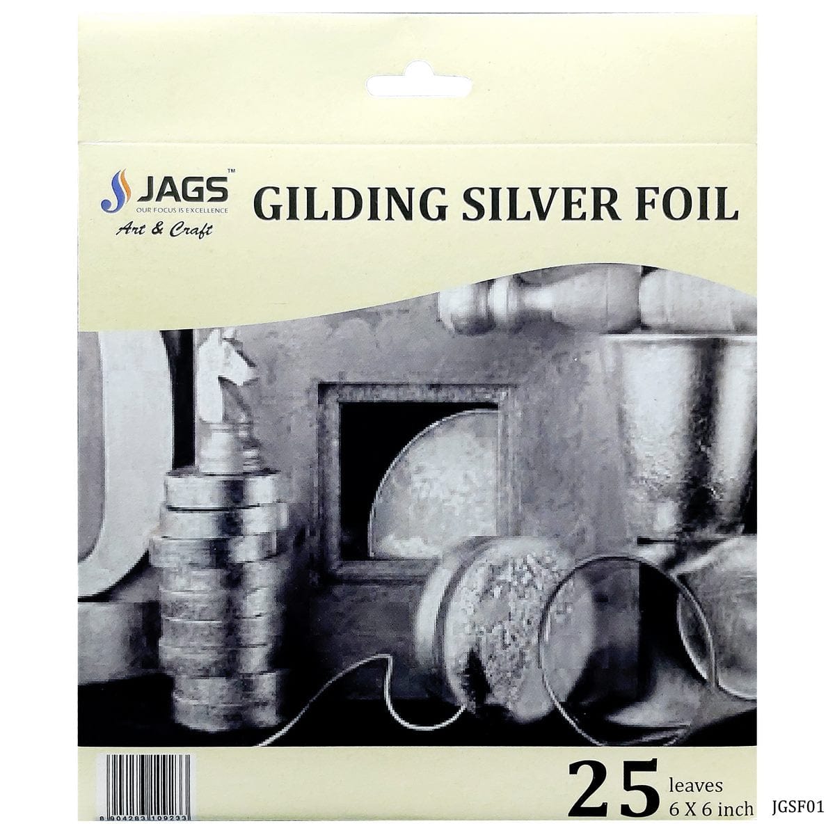 jags-mumbai Paper Jags Gilding Foil 6X6 Inch Silver