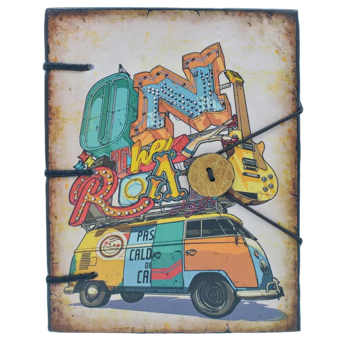 jags-mumbai 1 Notebook Handmade Note Book On The Road Bus Trip 7X5 JKF278