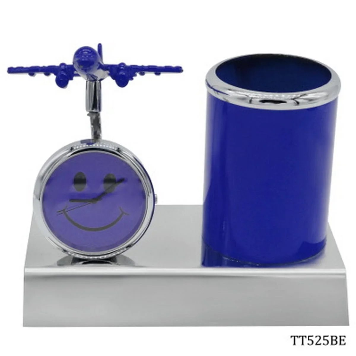 jags-mumbai 1 Pen Stand Pen Stand With Watch With Air Craft Blue TT525BE