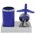 jags-mumbai 1 Pen Stand Pen Stand With Watch With Air Craft Blue TT525BE