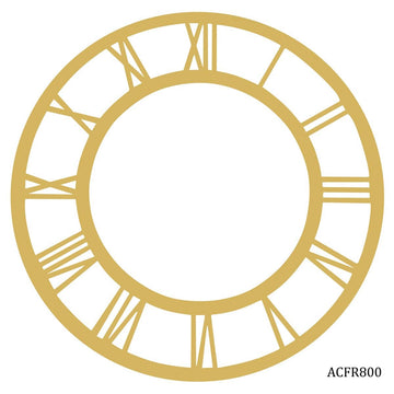 Acrylic Clock Frame Roman Nos Gold 8Inch ACFR800