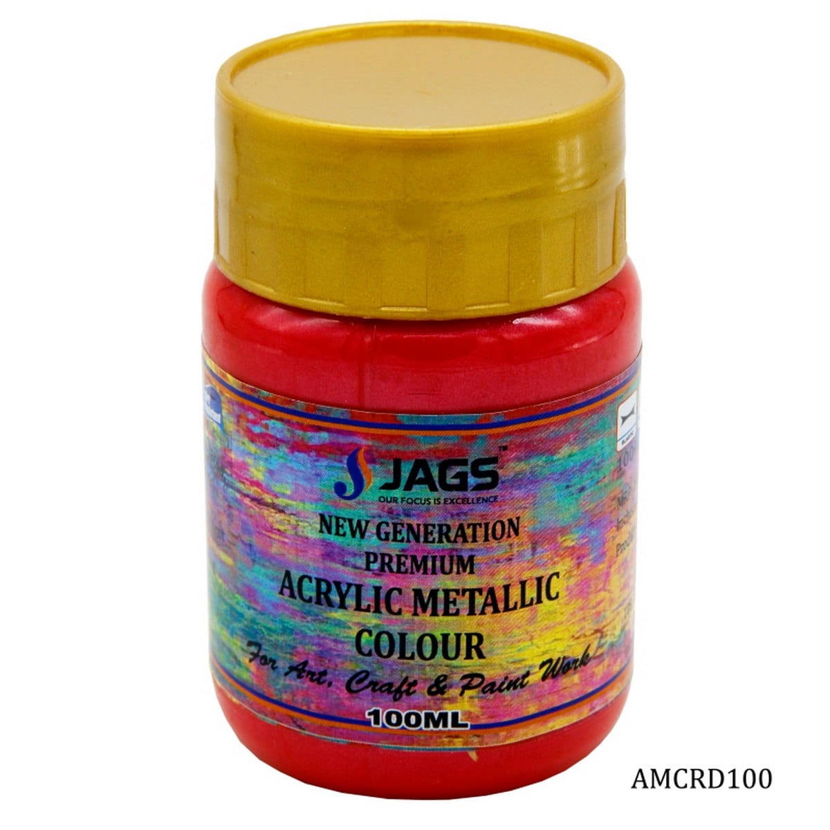 jags-mumbai Acrylic & Glass Colours Acrylic Metallic Col.Red 509 AMCRD100