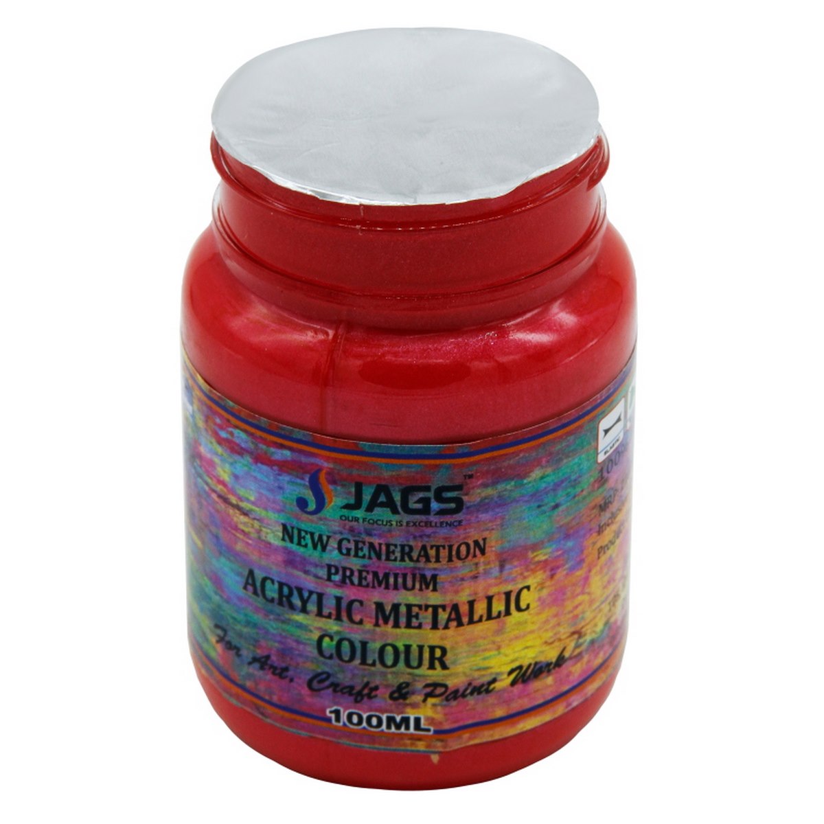jags-mumbai Acrylic & Glass Colours Acrylic Metallic Col.Red 509 AMCRD100