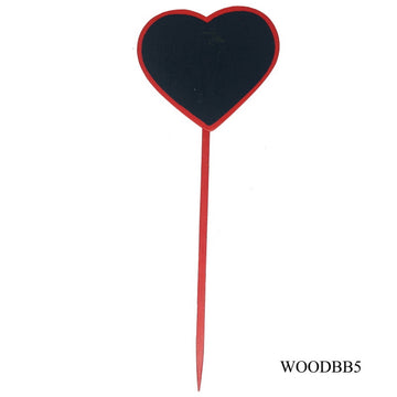 Wooden Black Board Heart WOOBB5