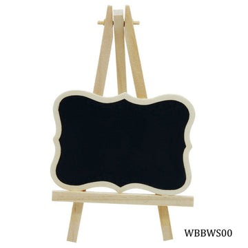 jags-mumbai All Kinds Boards (white,notice,black,slate) Wooden Black Board With Stand Mini Small WBBWS00