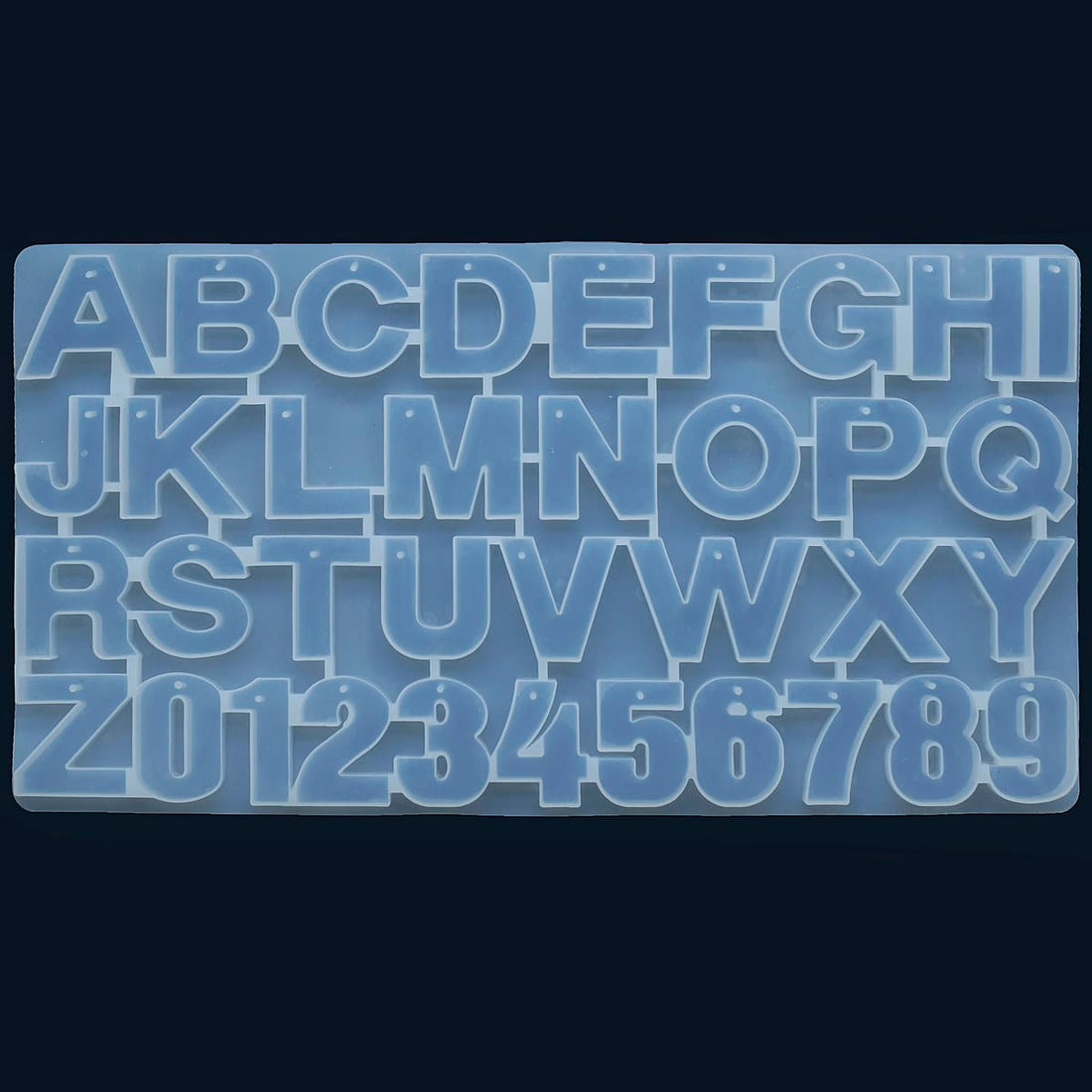 jags-mumbai Alphabet (Quick Drying) ABCD- Alphabet resin mold with keychain ring hole (silicon mold)- Premium Quality