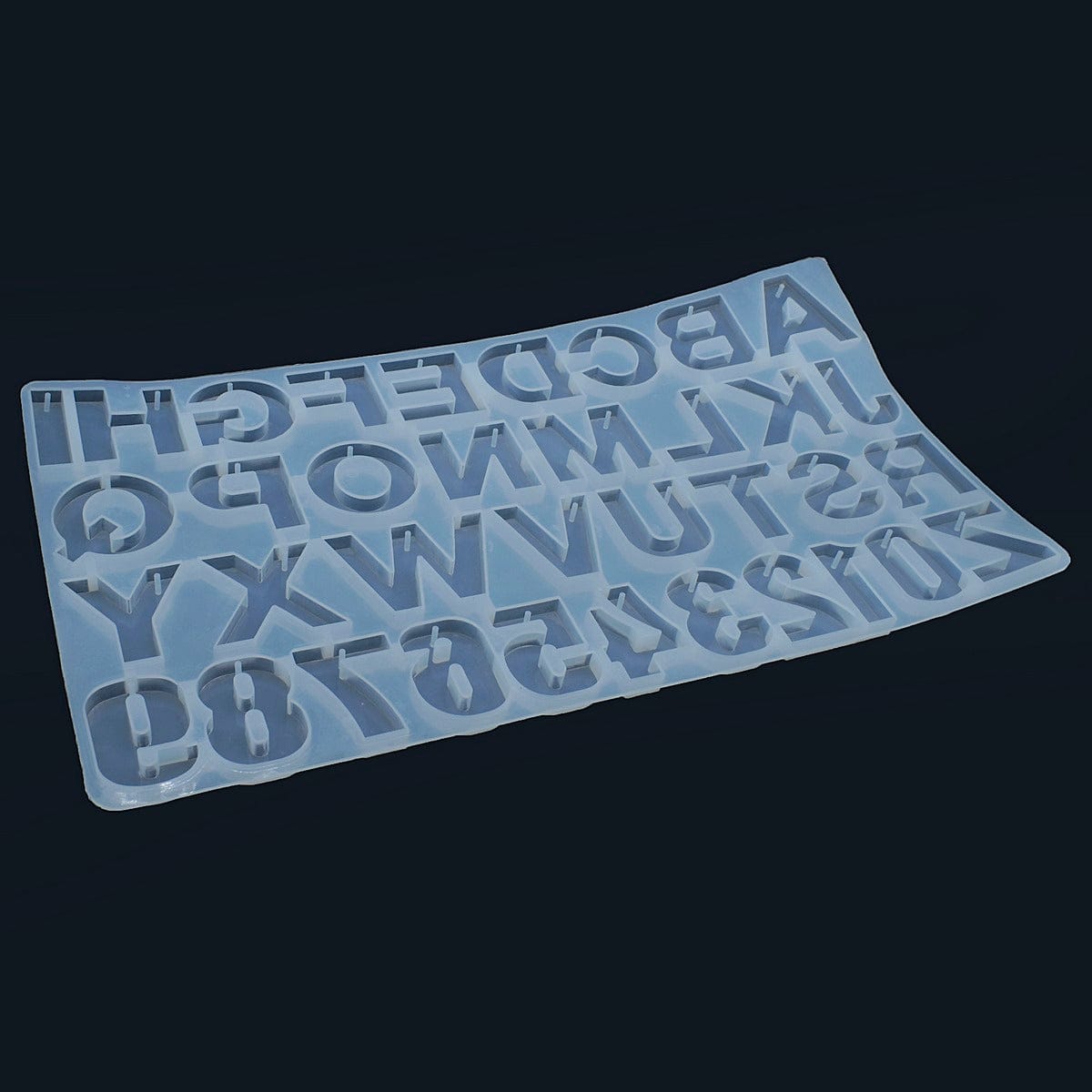 jags-mumbai Alphabet (Quick Drying) ABCD- Alphabet resin mold with keychain ring hole (silicon mold)- Premium Quality
