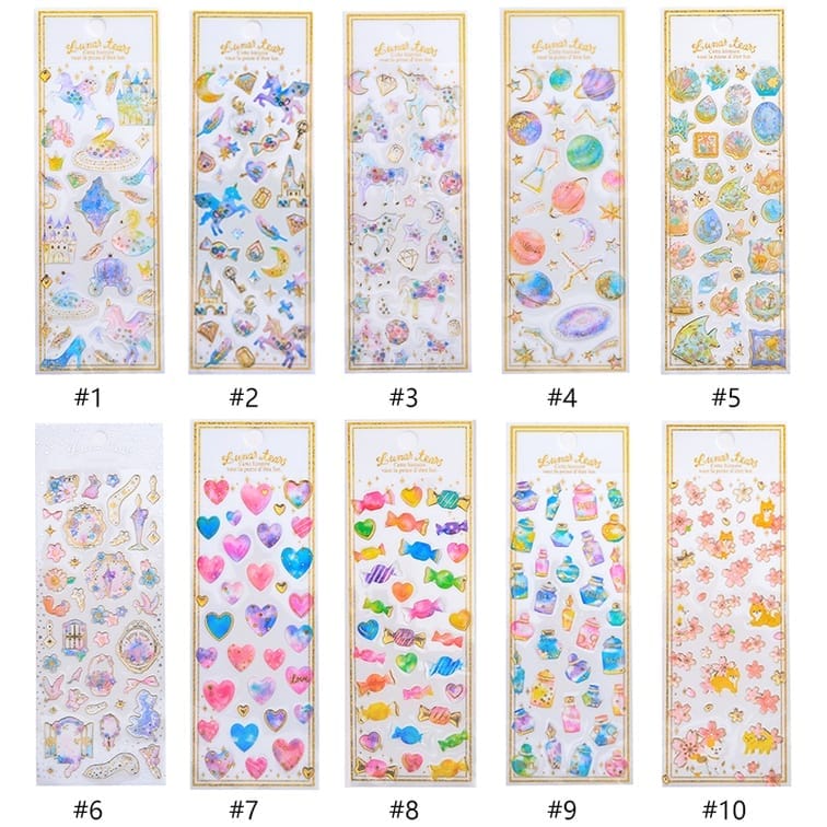 jags-mumbai art and craft Pastel Color Crystal Stickers - Add Celestial Charm to Any Surface