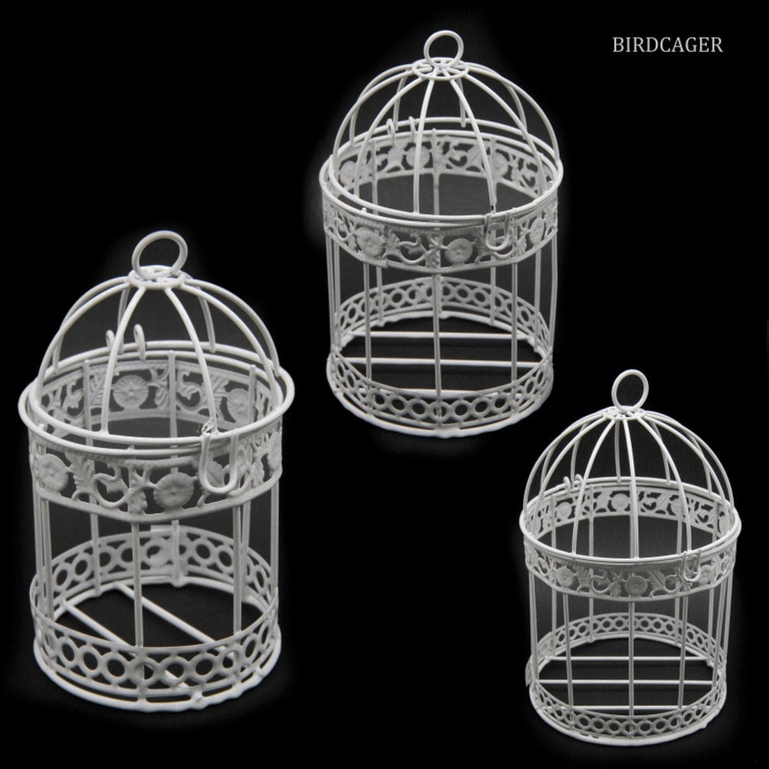 jags-mumbai Artificial Bird & Cage Bird Cage Metal 3pcs Set