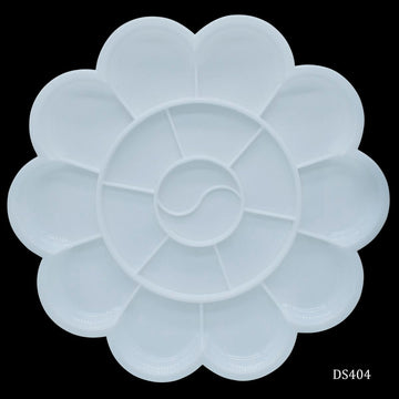 jags-mumbai Artificial Flower Add a Touch of Artistry with Our Round Flower Medium Colour Mixing Plate DS404