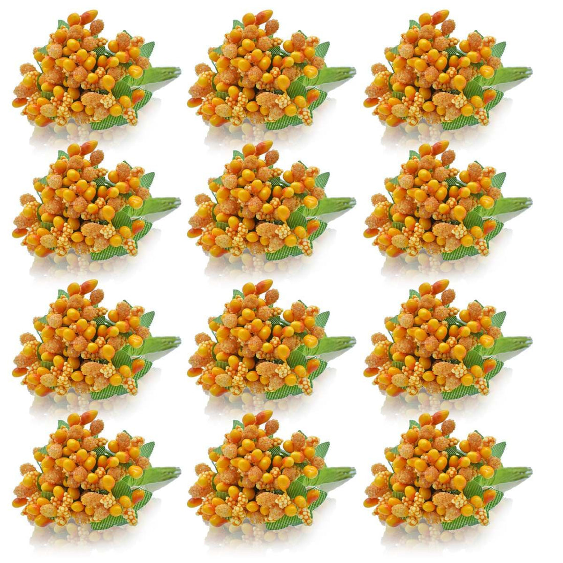 jags-mumbai Artificial Flower Artificial Flower Pollens | 144 Pcs | Light Orange