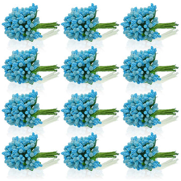jags-mumbai Artificial Flower Artificial Flower Pollens 144 Pics Blue