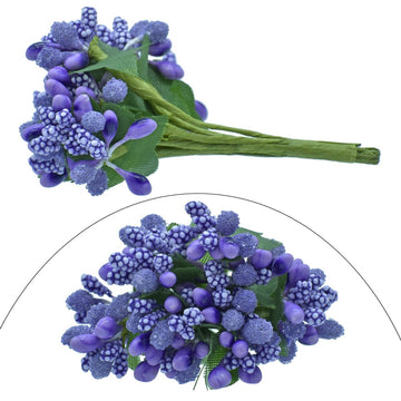 Artificial Flower Pollens 144 Pics Purple