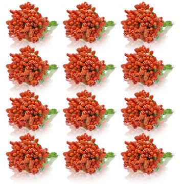 Artificial Flower Polons 144 Pics Orange