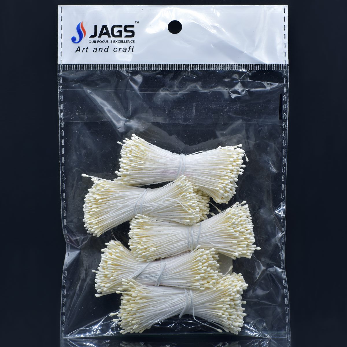 jags-mumbai Artificial Flower Artificial Flower Polons Pack Of 5 Cream