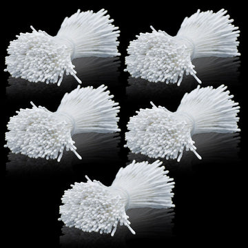 Artificial Flower Polons Pack Of 5 Rice White