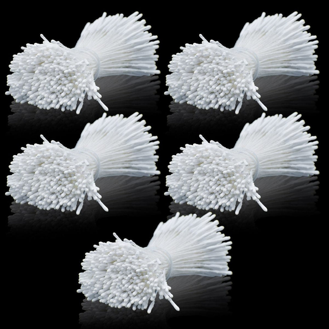 jags-mumbai Artificial Flower Artificial Flower Polons Pack Of 5 Rice White