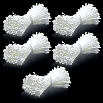 Artificial Flower Polons Pack Of 5 White