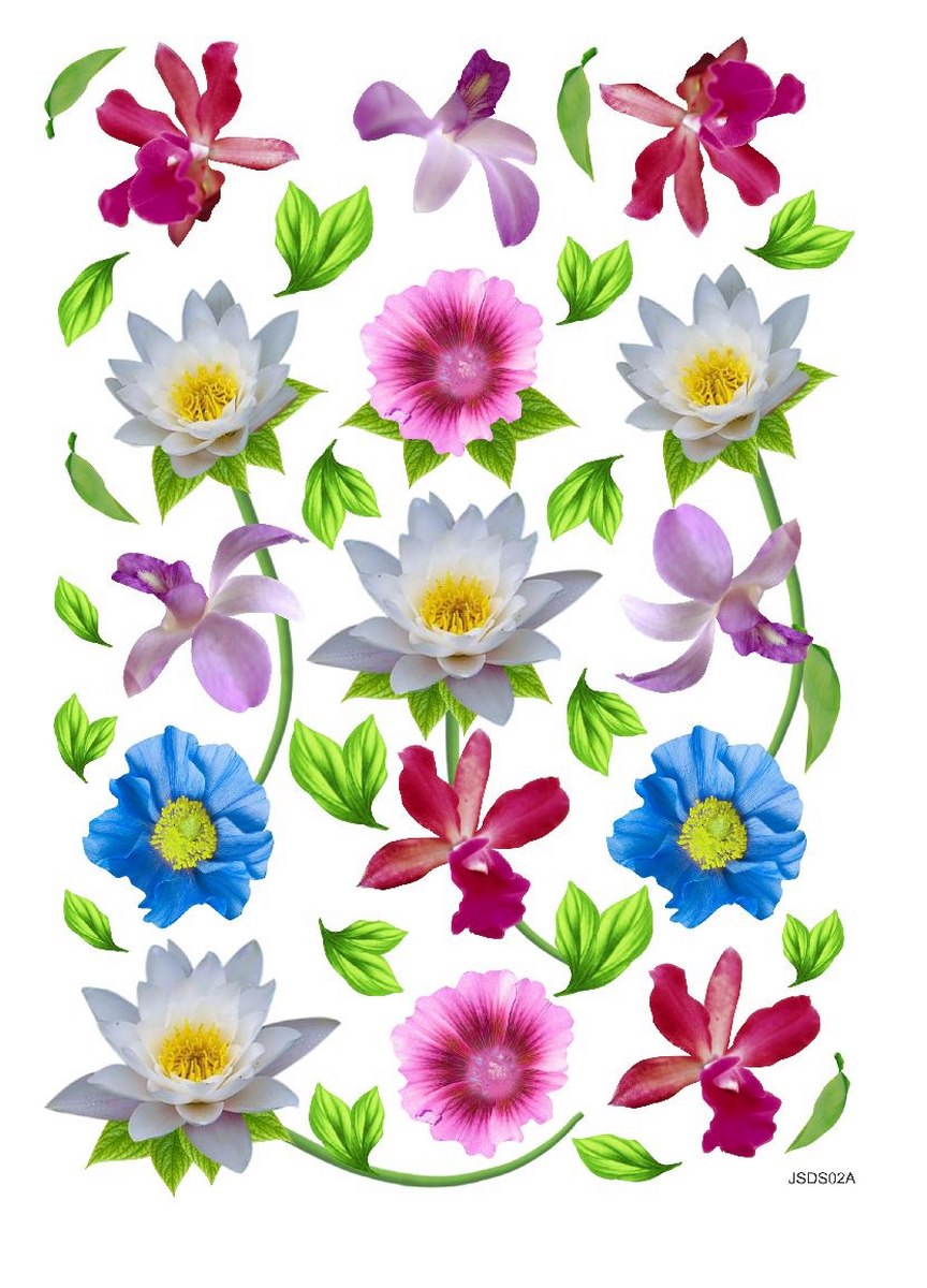 jags-mumbai Artificial flower Floral Delight: Resin Flower Printed Sheet A4