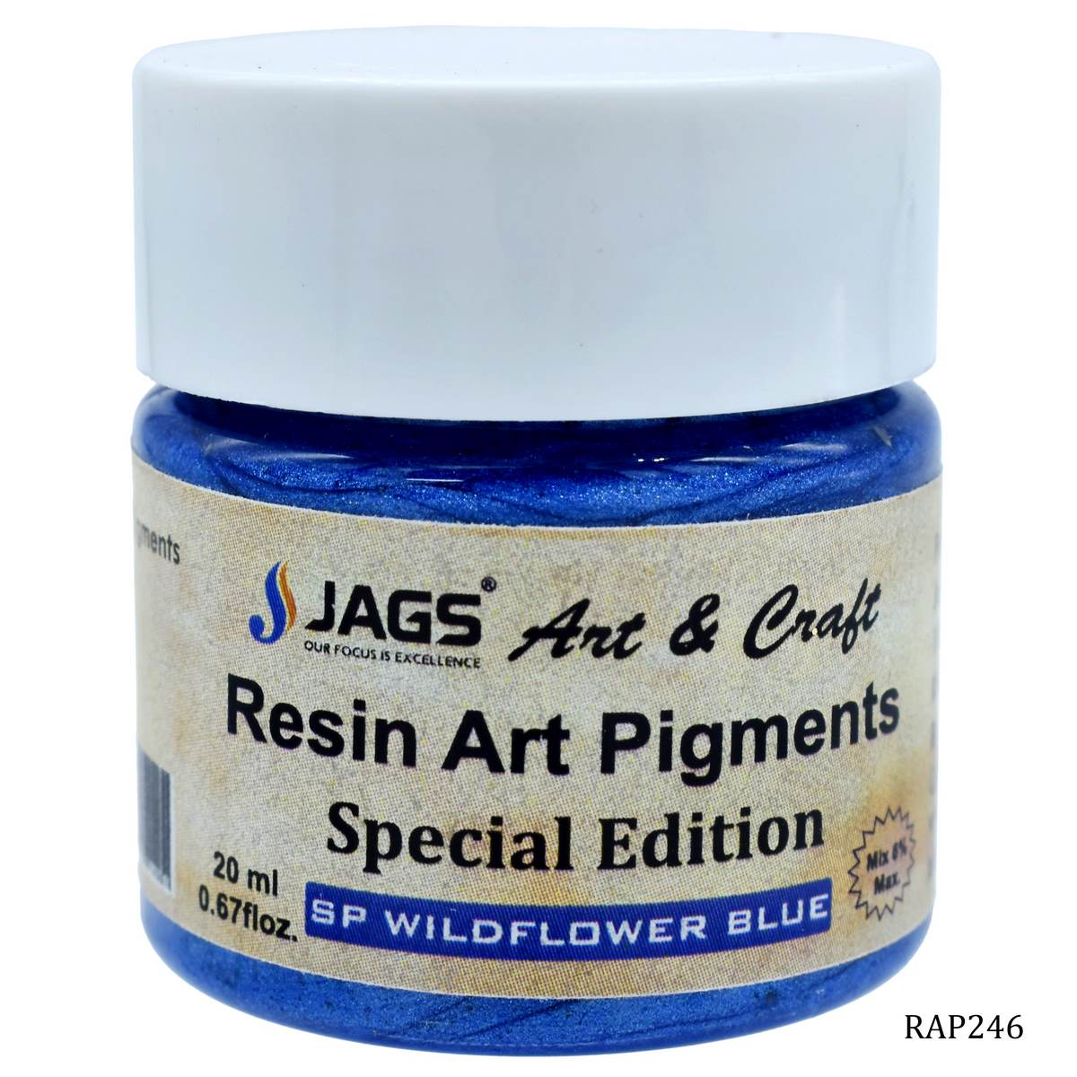 jags-mumbai Artificial Flower Resin Art Pigments 20ML Sp Wildflower Blue RAP246
