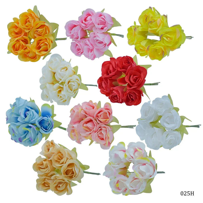 Mini Rose Flower Bouquet – Aesthetic DIY, Wedding & Home Decor | Pack of 1