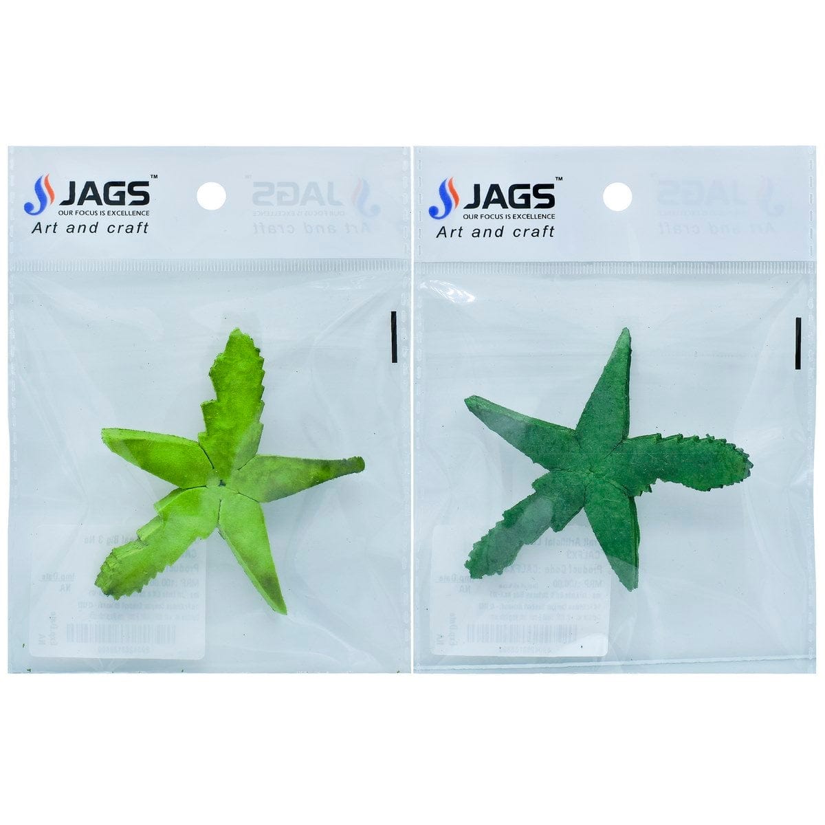 jags-mumbai Artificial Grass Craft Artificial Leaf Big 3 No for resin art and soap making CALFX3