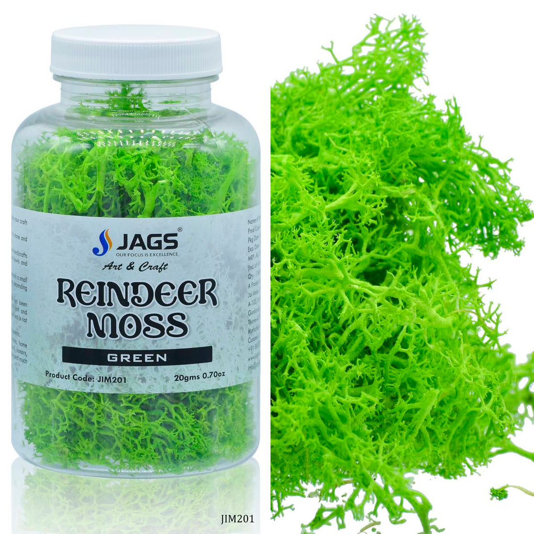 jags-mumbai Artificial Grass Jags Reindeer Moss 20 Grams Green JIM201