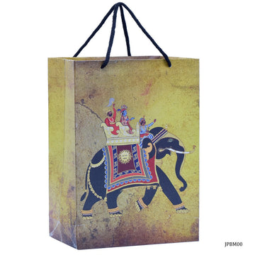 Jags Paper Bag Medium Decorated Elephant A4 JPBM00 Pack of 12 Pcs