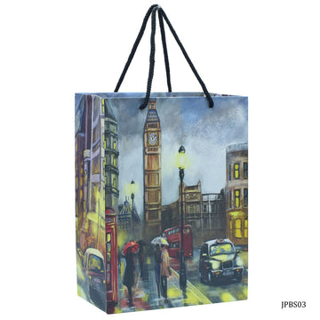 Jags Paper Bag Small Artwork of Street View A5 JPBS03Pack of 12 Pcs