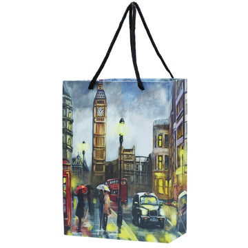 Jags Paper Bag Small Artwork of Street View A5 JPBS03Pack of 12 Pcs