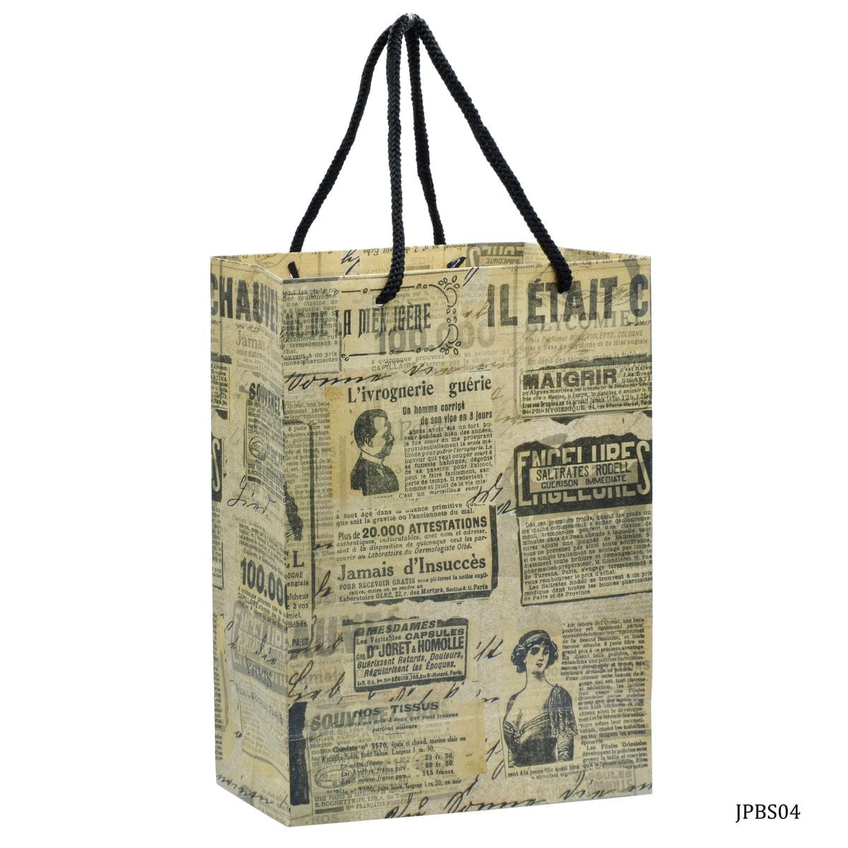 jags-mumbai Bag Jags Paper Bag Small Vintage Newspaper A5 JPBS04