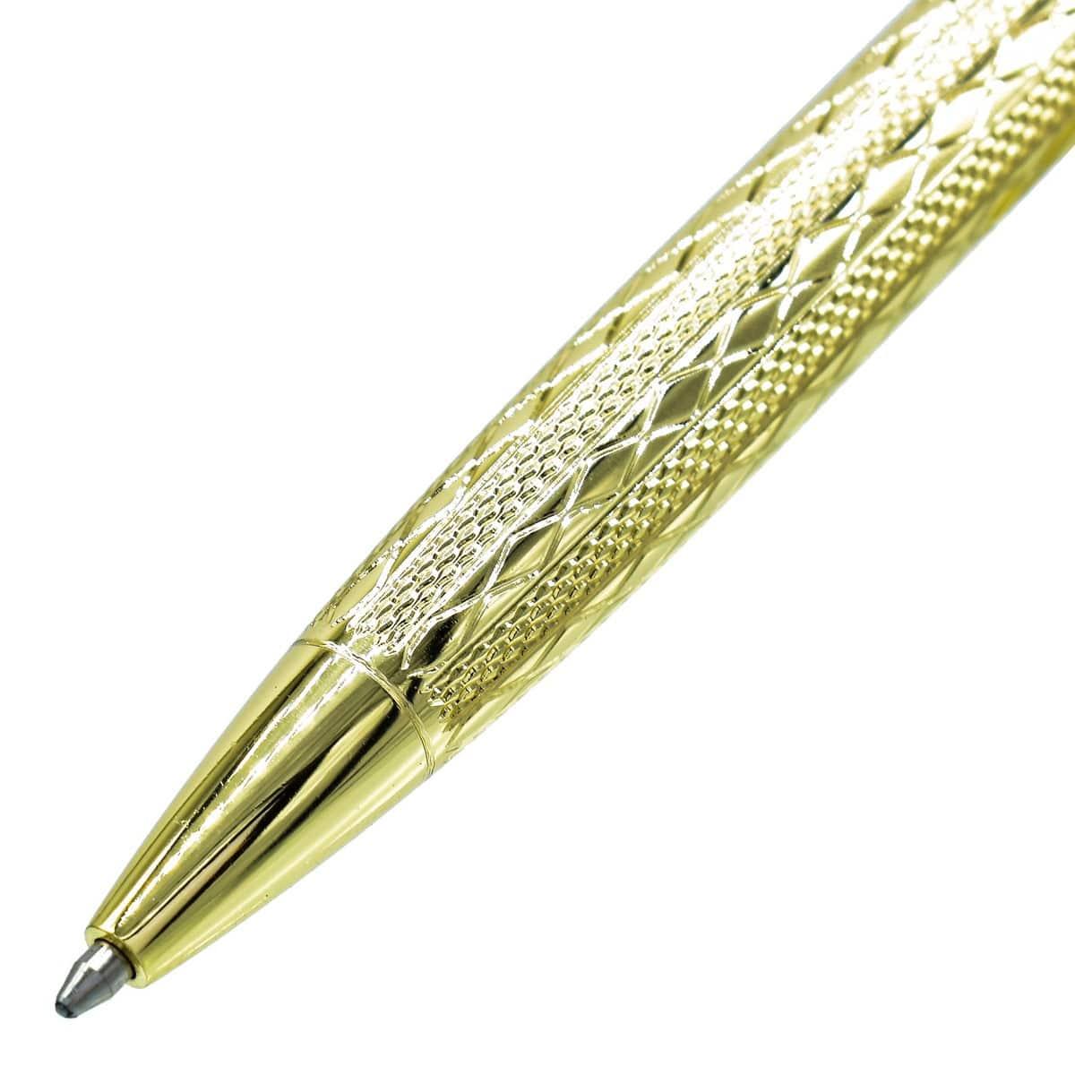 jags-mumbai Ball Pens Ball Pen Half Gold and Black Colour Golden Clip 9158BPHG