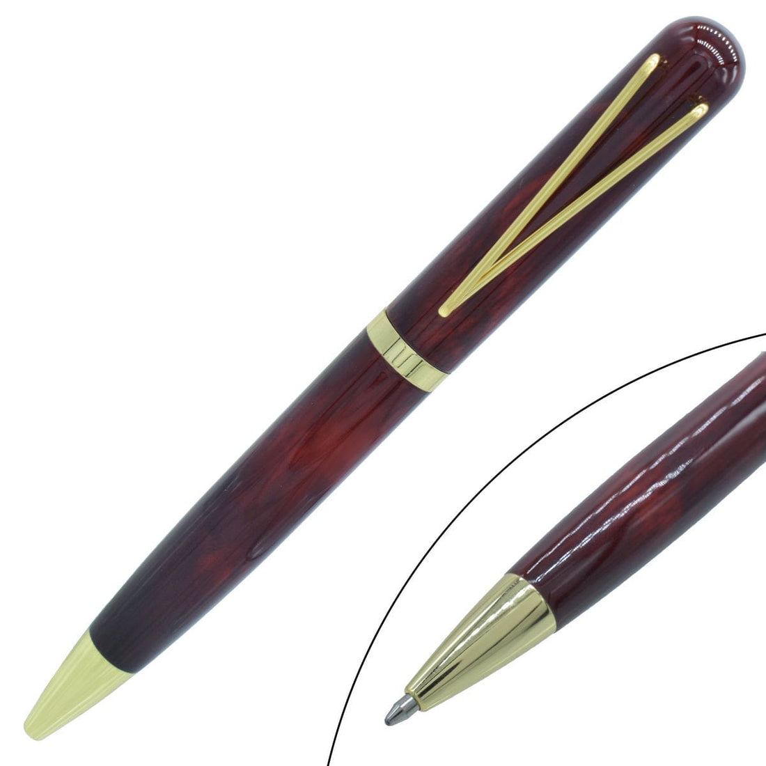 jags-mumbai Ball Pens Ball Pen Red Golden Clip