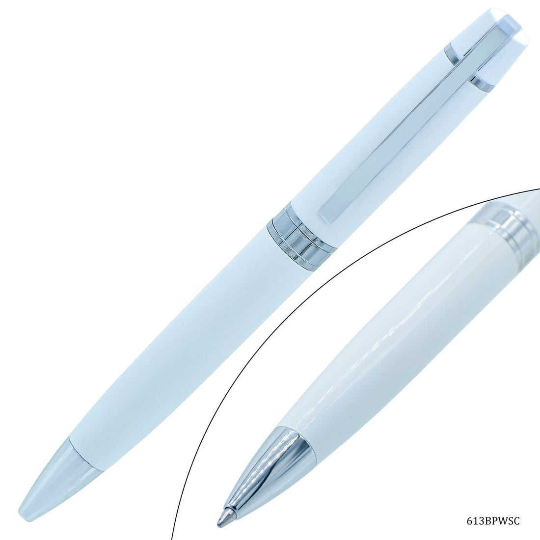 jags-mumbai Ball Pens Ball Pen White Silver Clip